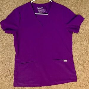 Ultra Violet Purple Figs Scrub Top Small Casma
